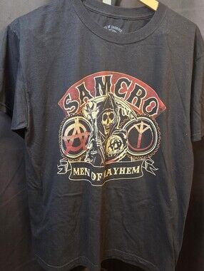 Sons Of Anarchy Men Of Mayhem Black Graphic T Shirt Sz L